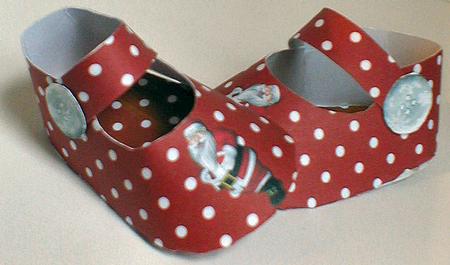 Xmas Baby Shoe by Celia Clare