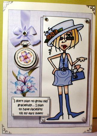 J.j Growing Old Gracefully Quick Card by Celia Clare