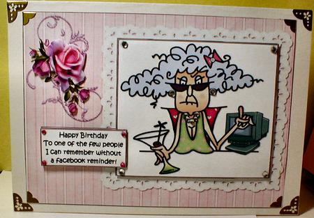 Stella Remembers Your Birthday Without Facebook Quick Card by Celia Clare