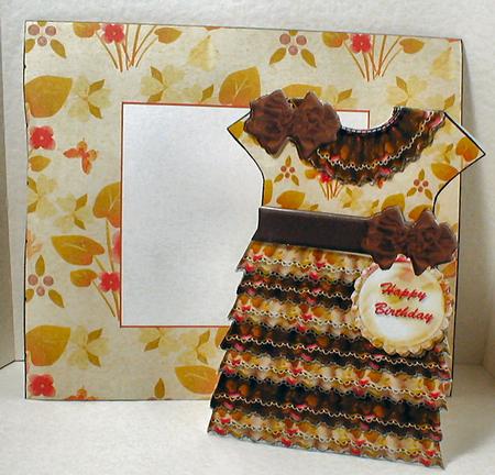 Frilly Dress Card & Envelope by Celia Clare