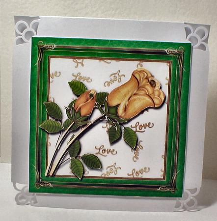 Framed Yellow Love Roses by Celia Clare
