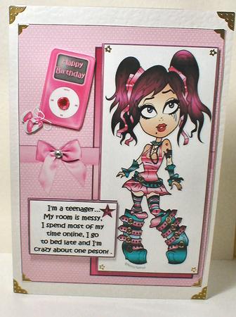 The Teen Diva Loves Herself Quick Card by Celia Clare