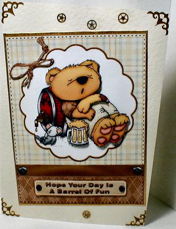 Birthday Beer Bear by Celia Clare