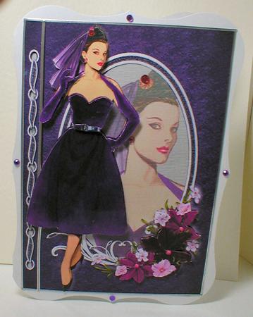 Violet Velvet and Veil Fashion Reflections Card Front by Celia Clare