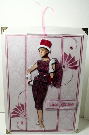 Retro Chic Panel Bookmark Card Front Mini Kit by Celia Clare