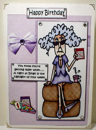 Stella Loves Her Bingo Quick Card by Celia Clare