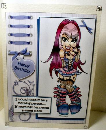 Teen Diva is Not a Morning Person Quick Card by Celia Clare