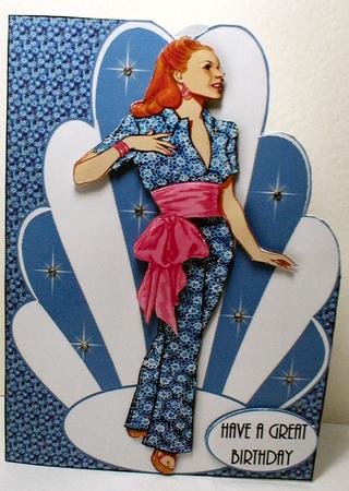 Art Deco Lady 2 Over the Corner by Celia Clare