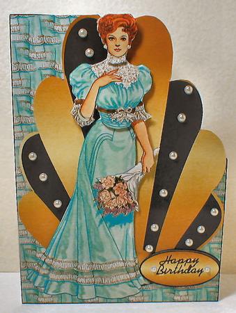 Art Deco Lady 4 Over the Corner by Celia Clare