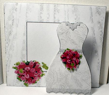 Brides Wedding Dress Card & Envelope by Celia Clare