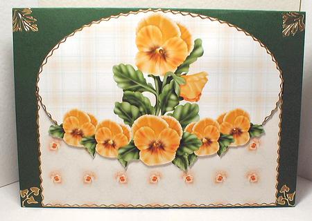 Orange Pansy Card Front 1 by Celia Clare