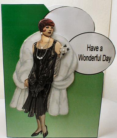 Art Deco Lady 26 Over the Corner by Celia Clare