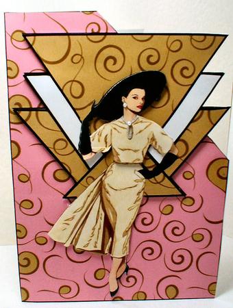 Art Deco Lady 28 Over the Corner by Celia Clare