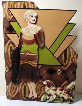 Art Deco Lady 38 Over the Corner by Celia Clare