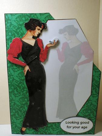 Art Deco Lady 39 Over the Corner by Celia Clare