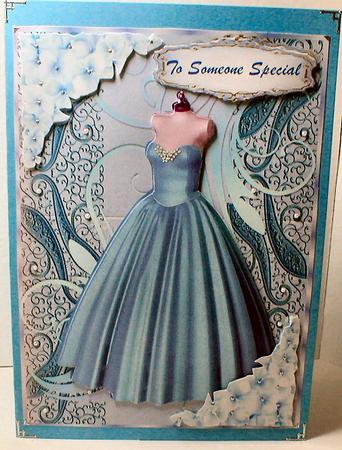 Lovely Blue Dress with Hydrangers by Celia Clare