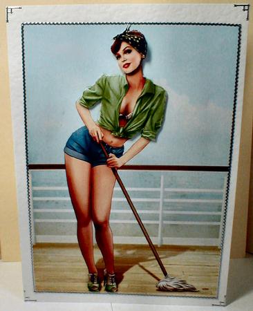 1950's Pin Up Girl Alice May (green) by Celia Clare