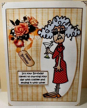 Stella Starts Her Birthday with Coffee Quick Card by Celia Clare