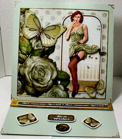 1950's Pin Up Girl Eva Grace Mini Kit (green) by Celia Clare