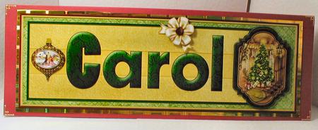 Create Any Name Vintage Christmas Tree Card Kit by Celia Clare