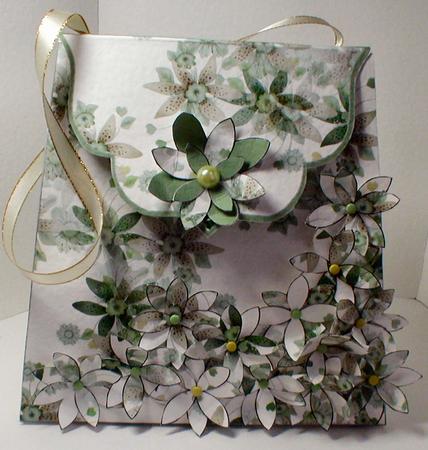 Large Gift Handbag - Green Floral by Celia Clare