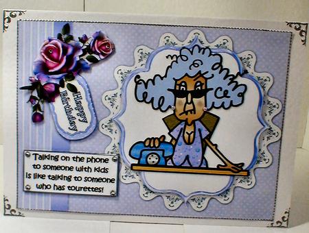 Stella on the Phone Quick Card by Celia Clare