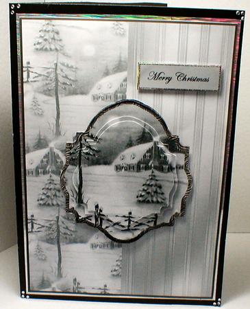 Winter Moonlight Card with Pyramid Layers by Celia Clare