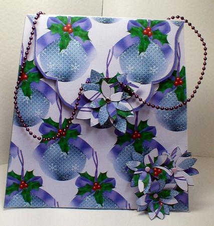 Large Gift Handbag - Purple Baubles by Celia Clare