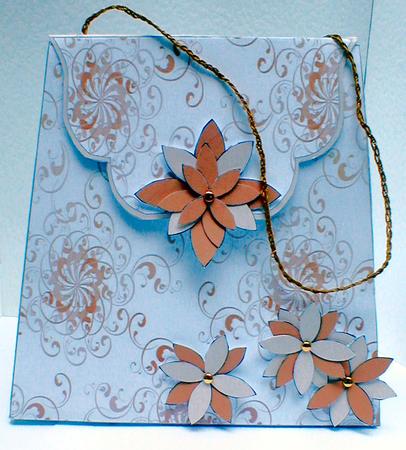Large Gift Handbag - Orange Swirls by Celia Clare