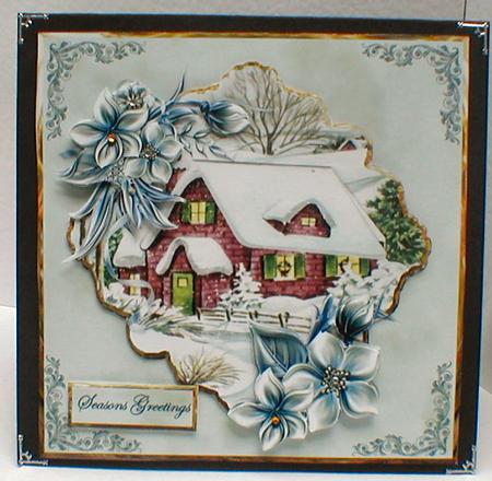 Home for Christmas Card with Topper by Celia Clare