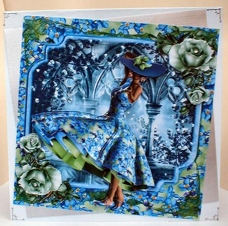 1950's Blue Bird and Roses Mini Kit by Celia Clare