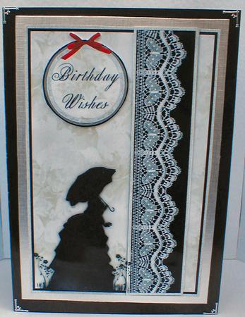 Black and Cream Collection Vintage Lady Birthday by Celia Clare