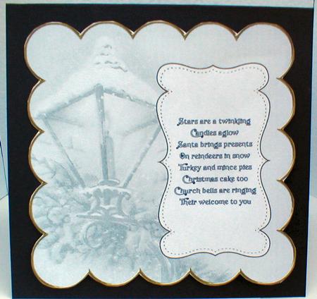 Silver Lantern2 Plain 8in Scallop Insert Panel by Celia Clare