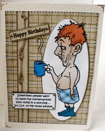 Bert Isn't a Morning Person Quick Card by Celia Clare