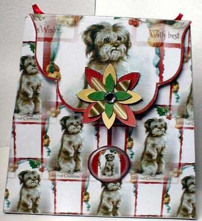Large Gift Handbag - Christmas Dog by Celia Clare