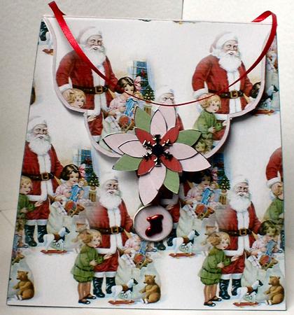 Large Gift Handbag - Santa and Children by Celia Clare