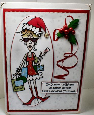 Rita is Christmas Shopping Quick Card by Celia Clare