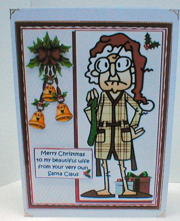 Gus Sends Stella Christmas Wishes Quick Card by Celia Clare