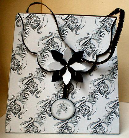 Large Gift Handbag - Monochrome Bauble by Celia Clare