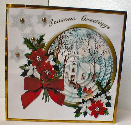 Lets Go to Church Vintage Christmas Pyramid by Celia Clare