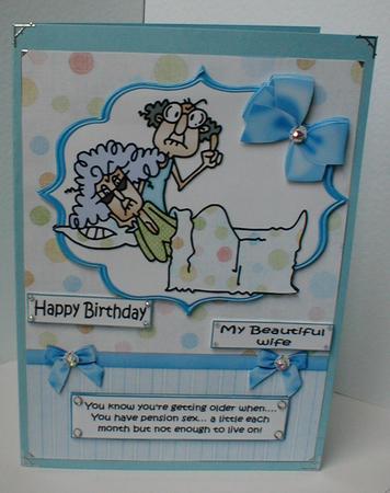 Stella and Gus Have Pension Sex Quick Card by Celia Clare