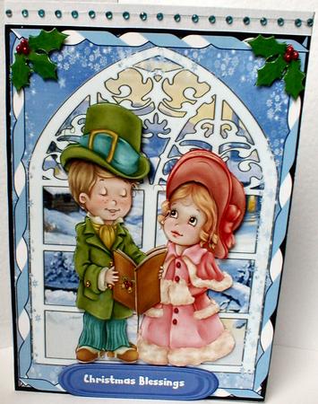 Beautiful Little Carol Singers in Church by Celia Clare