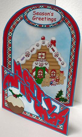 Gingerbread House Cutaway Card by Celia Clare