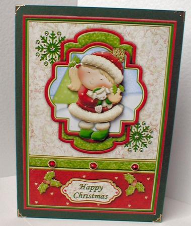 Cuddly Christmas A6 Christmas Topper & Decoupage by Celia Clare