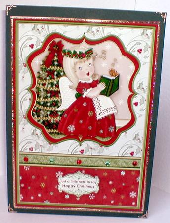 A Little Christmas Note Card Topper & Decoupage by Celia Clare