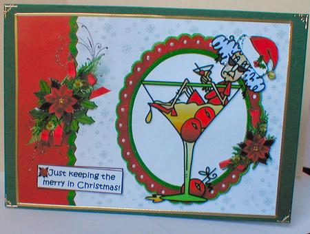 Stella is Keeping the Merry in Christmas Quick Card by Celia Clare