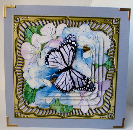 Butterfly Bouquet Round Edged Pyramage & Decoupage by Celia Clare
