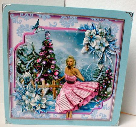 Marilyn Style a Very Merry Christmas Card Front Kit by Celia Clare