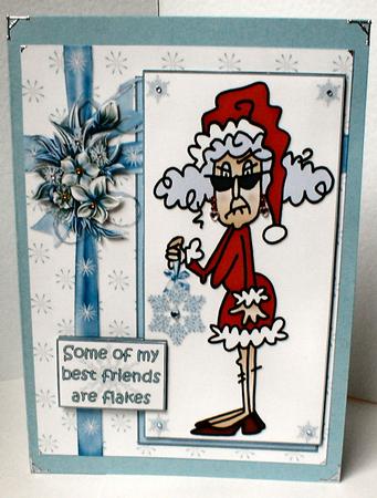 Stella's Friends Are Flakes Christmas Quick Card by Celia Clare
