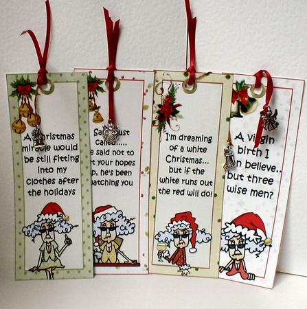 Collection Four Stella Christmas Bookmarks by Celia Clare